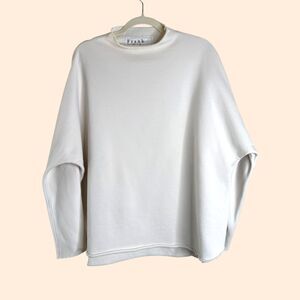 Frank Eileen Funnel Neck Capelet Vintage White